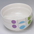 round edge ceramic noodle salad bowl